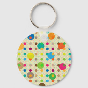 Porte-clés Pois multicolores