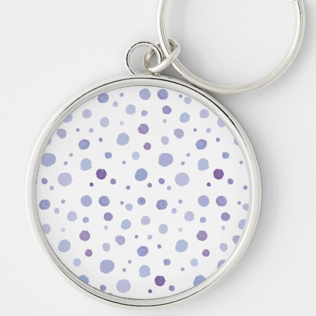 Porte-clés pois peint à la main (Devant)