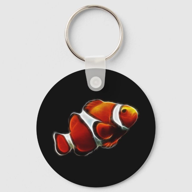 Porte-clés Poisson clown tropical orange (Recto)