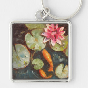 Porte-clés Poisson D'Or Koi Pond Water Lys