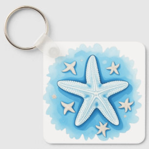 Porte-clés Poisson étoilé en bleu