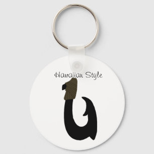 Porte-clés Poisson noir, porte - clé de style hawaïen