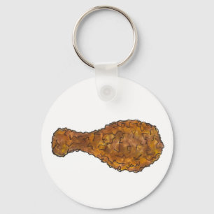Porte-clés Poitrine de poulet frit Bouchon Soul Alimentation 