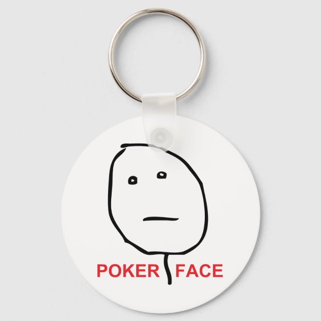 Porte-clés Poker Face (texte) (Recto)