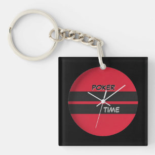Porte-clés Poker Time Rouge Noir