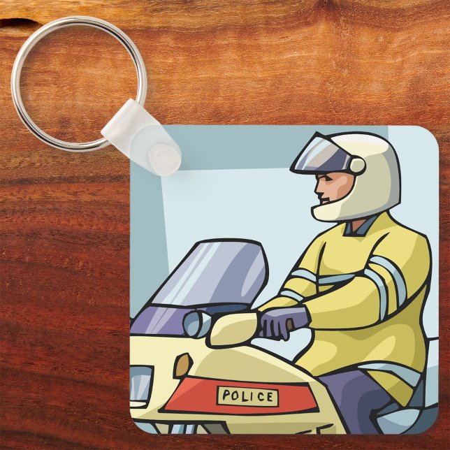 Porte-clés Police Sur Un Porte - clé De Moto (Créateur téléchargé)