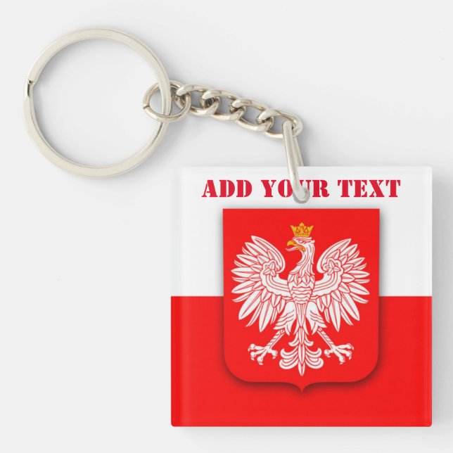 Porte-clés Pologne Coupe du monde de football 2022 Polska (Devant)