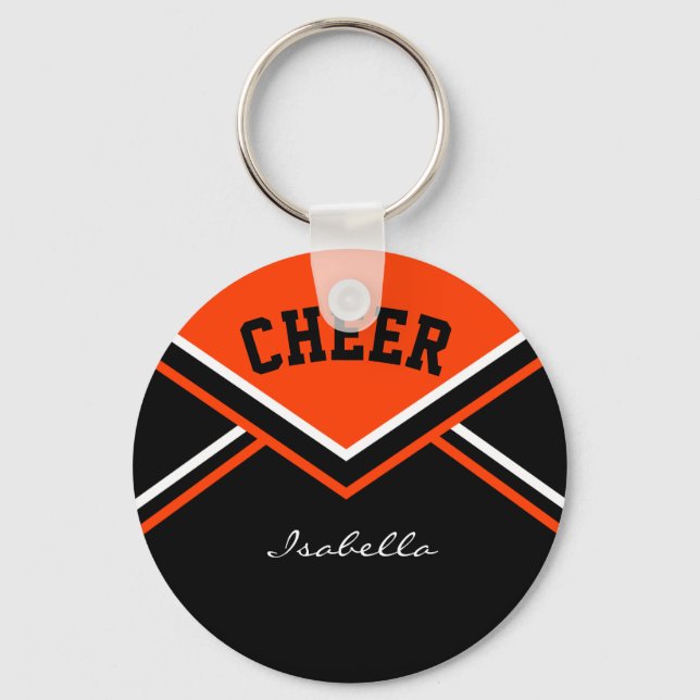 Porte-clés Pom-pom girl en Orange (Recto)