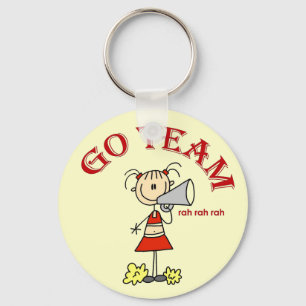 Porte-clés Pom-pom girl Go Team Tshirts et cadeaux