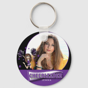 Porte-clés Pom-pom girl - Photo do-it-yourself - Violet