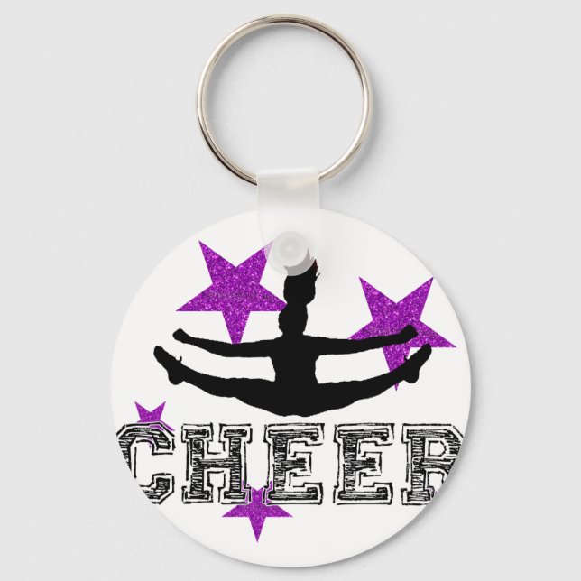 Porte-clés Pom-pom girl pourpre (Recto)