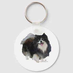 Porte-clés Pomeranian noir