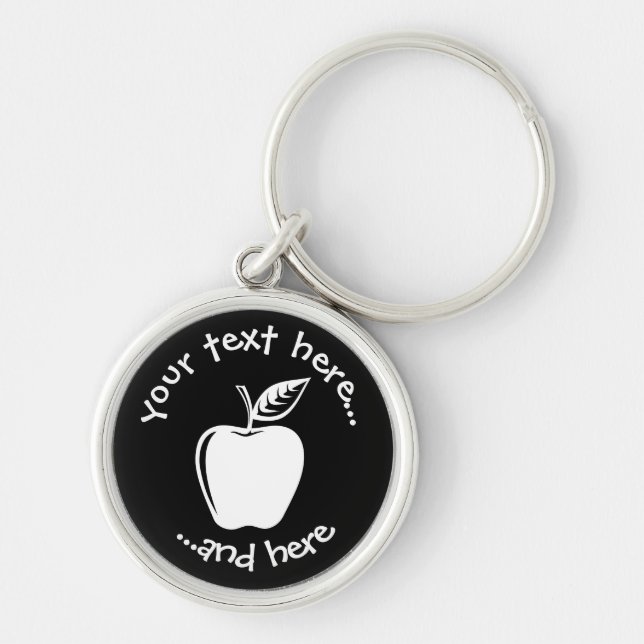 Porte-clés Pomme blanche (Devant)
