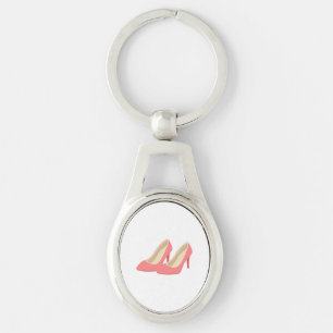 Porte-clés Pompes roses de talon haut des rétros années 195