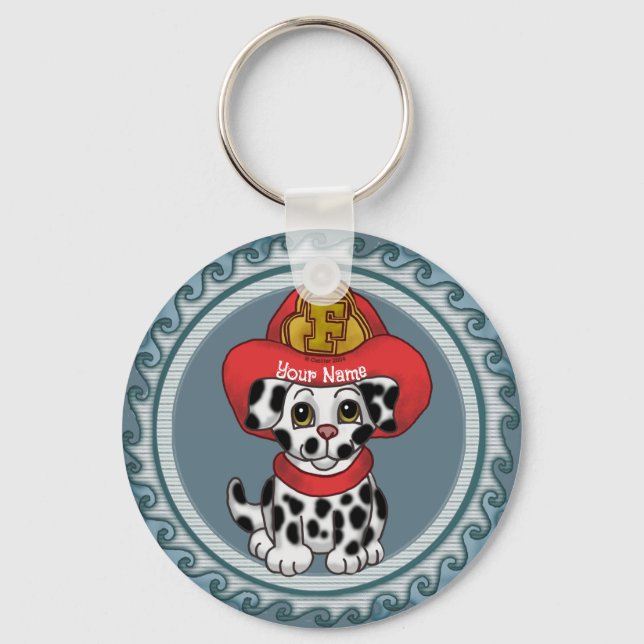 Porte-clés Pompier Chien Chien Chien Chien Chien Chien Chien  (Recto)