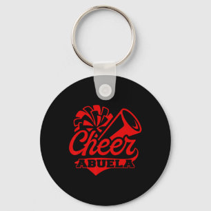 Porte-clés Pompom noir et rouge, plus grand fan de Abuela de