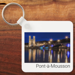 Porte-clés Pont a Mousson Panorama avec Moselle Souvenir