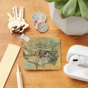 Porte-clés Pont blanc par Twachtman, impressionnisme Vintage