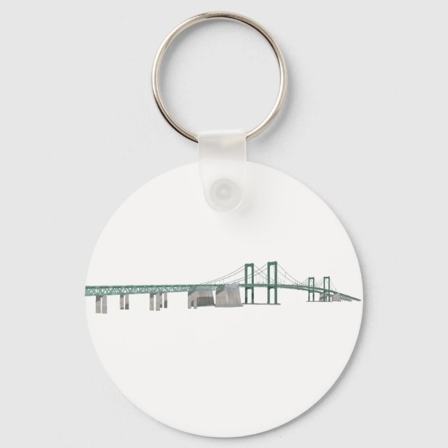 Porte-clés Pont commémoratif du Delaware : Modèle 3D : (Recto)