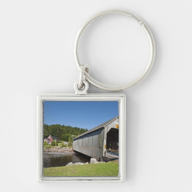 Porte-clés Pont couvert de la rivière Irish, St. Martins, Nou (Devant)