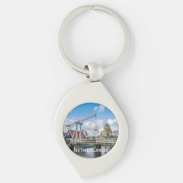 Porte-clés Pont hollandais en bois levant à Pays-Bas (Devant)
