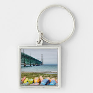 Porte-clés Pont Mackinac Et Canoës
