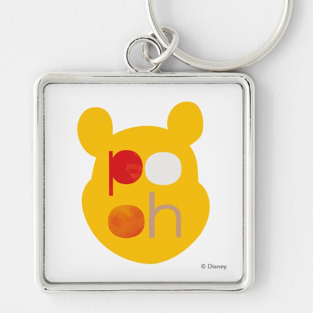 Porte-clés Pooh | Tête principale aquarelle (Devant)