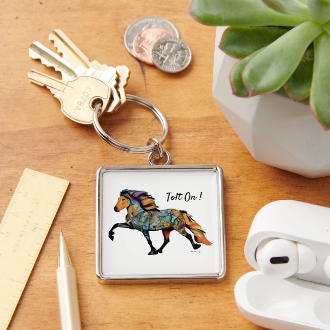 Porte-clés Pop Art islandais Cheval (Bureau)