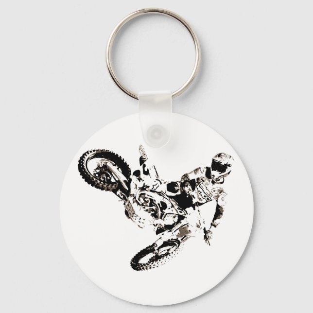 Porte-clés Pop Art Motocross Motorcyle Sport (Recto)