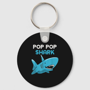 Porte-clés Pop-pop requin drôle Famille Grand-père Poppop