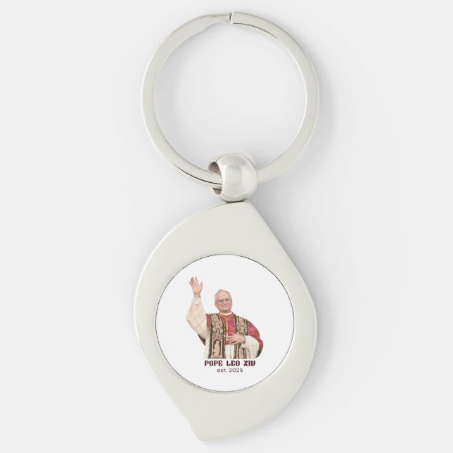 Porte-clés Pope Leo XIV Est 2025 Commemorative (Devant)