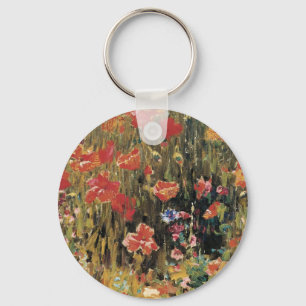 Porte-clés Poppies by Robert Vonnoh, Vintage Impressionism
