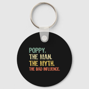 Porte-clés Poppy L'Homme Le Mythe Le D Influence Funny Retro