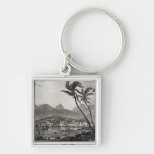 Porte-clés Port-Louis "vues en Îles Maurice" par
