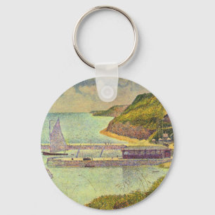 Porte-clés Port Port-en-Bessin Haute Marée par Georges Seurat