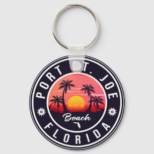 Porte-clés Port St Joe Floride Retro Sunset Souvenir