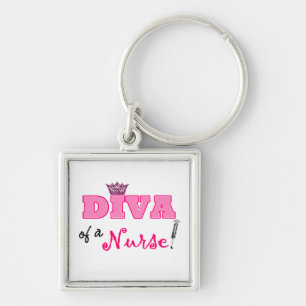 Porte-clés porte - clé "A Diva of a Nurse"