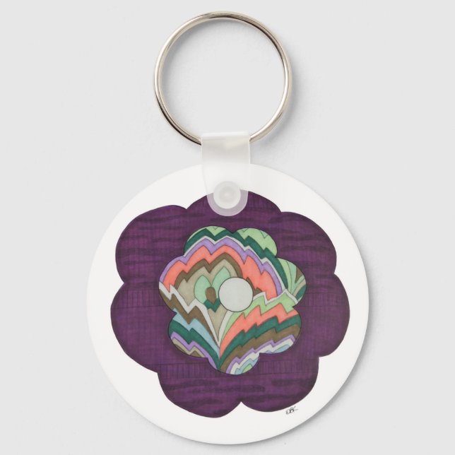 Porte-clés Porte - clé à fleurs déco (Recto)