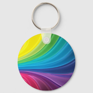 Porte-clés Porte - clé Abstrait Rainbow Swirl