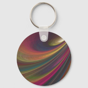 Porte-clés Porte - clé Abstrait Rainbow Swirl