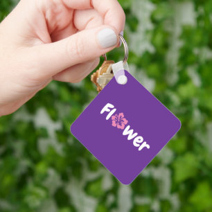 Porte-clés Porte - clé acrylique de fleurs