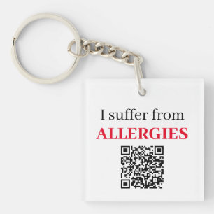 Porte-clés Porte - clé acrylique - Je souffre d'allergies QRC
