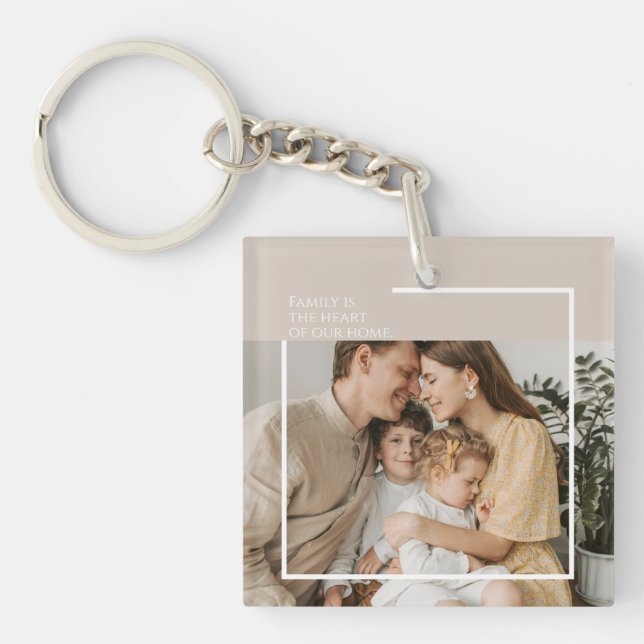 Porte-clés Porte - clé acrylique photo et message personnalis (Devant)