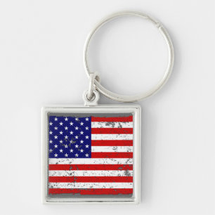 Porte-clés Porte - clé affligé de drapeau américain