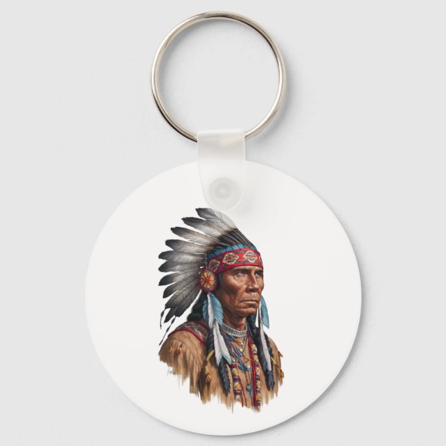 Porte-clés Porte - clé - Amérindiens (Recto)