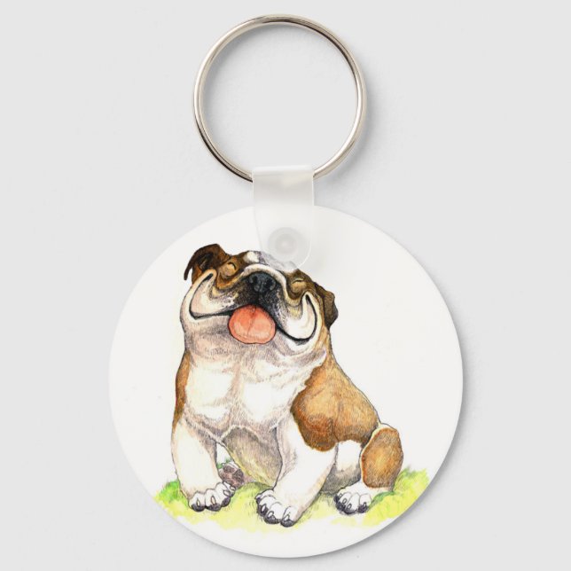 Porte-clés Porte - clé anglais Bulldog Puppy (Recto)