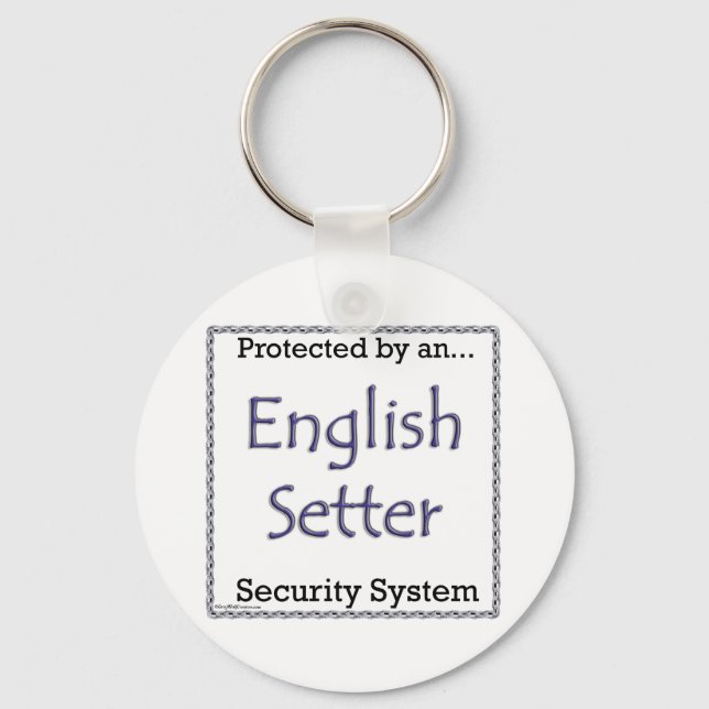 Porte-clés Porte - clé anglais Setter Security System (Recto)