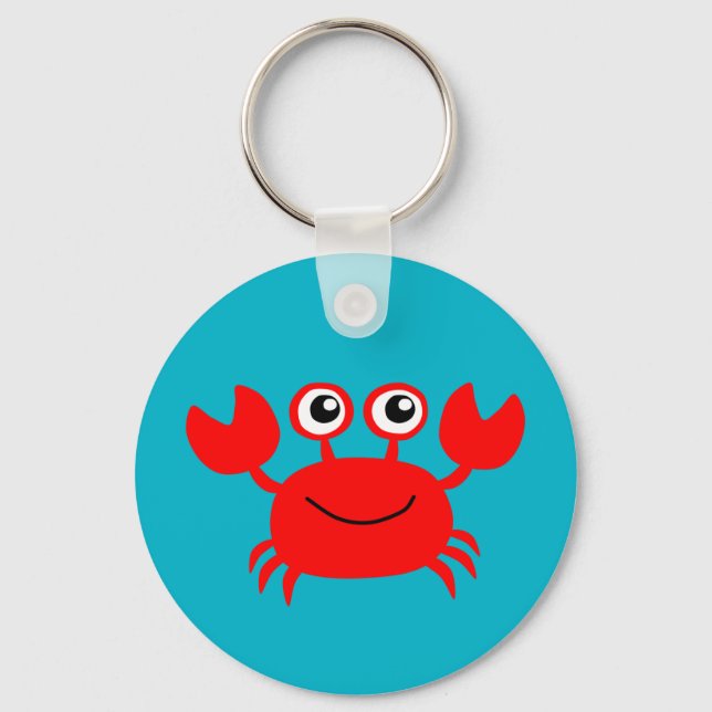 Porte-clés porte - clé Animé de crabe souriant (Recto)