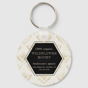 Porte-clés porte - clé apiaire monogramme de la reine vintage
