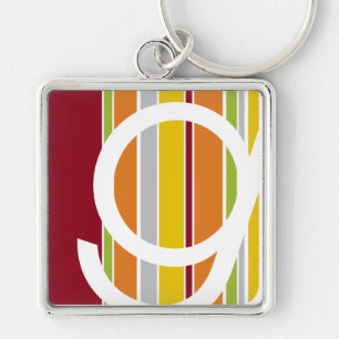 Porte-clés Porte - clé argenté en métal avec le logo du pu